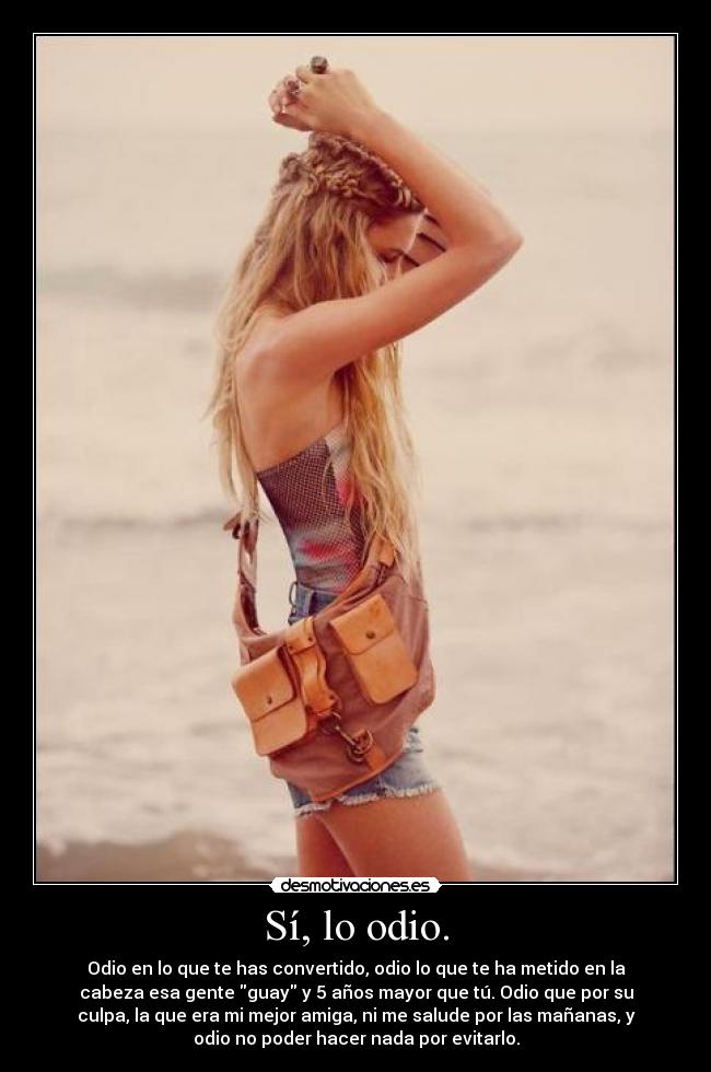 Sí, lo odio. -