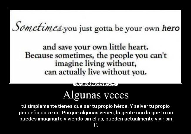 Algunas veces -