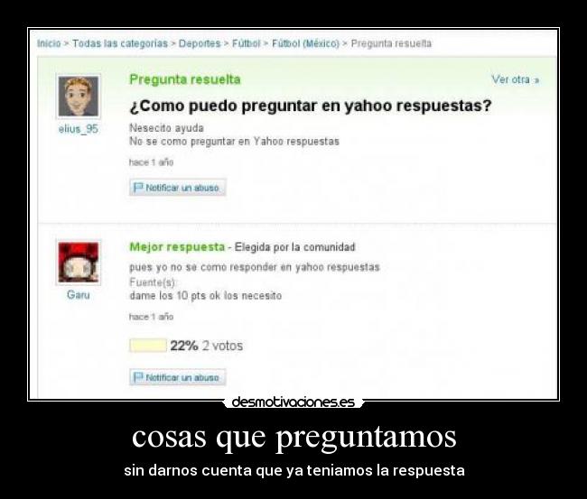 cosas que preguntamos -