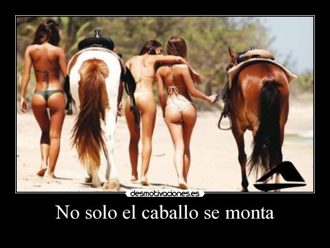 No solo el caballo se monta -