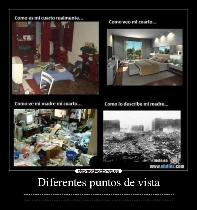 Diferentes puntos de vista - -----------------------------------------------------------------------------------
----------------------------------------------------------------------------------