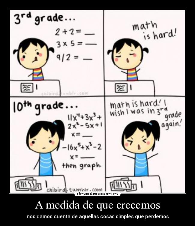 A medida de que crecemos -