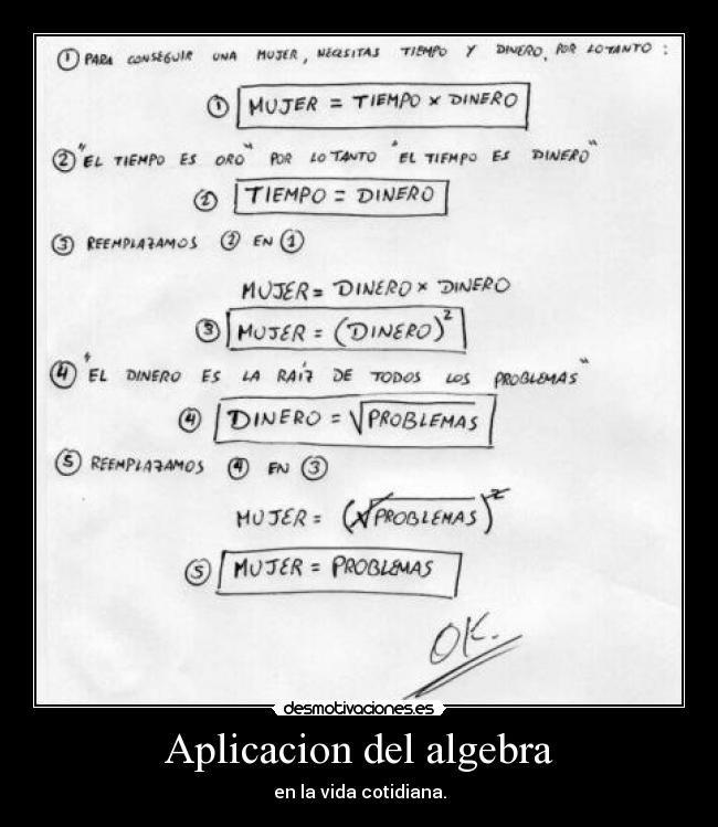 Aplicacion del algebra -