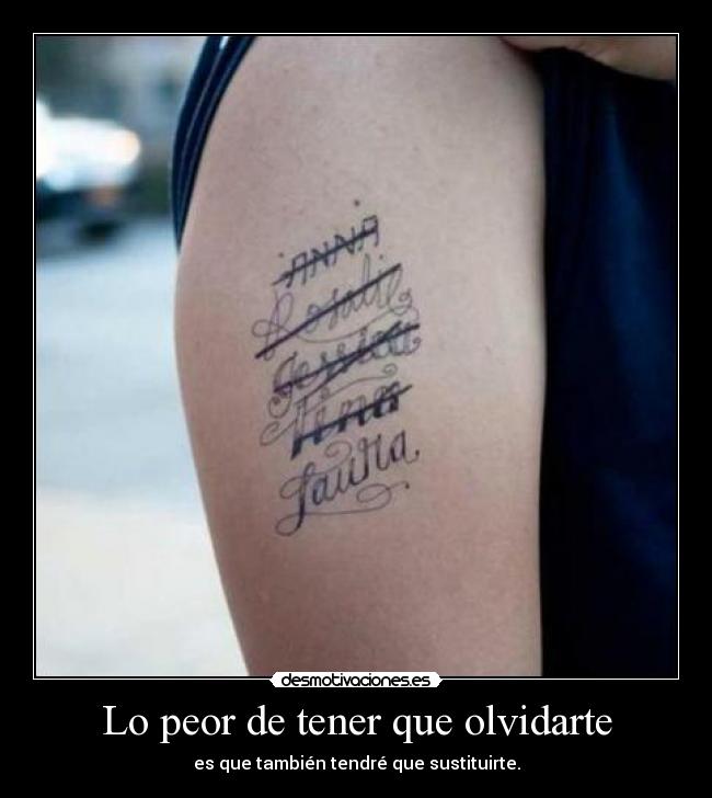 Lo peor de tener que olvidarte -