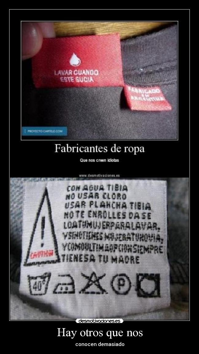 Hay otros que nos - conocen demasiado