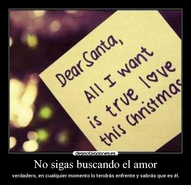 No sigas buscando el amor - 