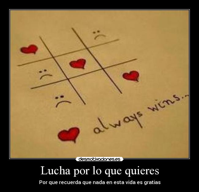 Lucha por lo que quieres - 