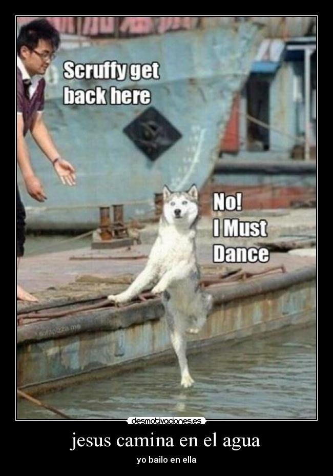 jesus camina en el agua -