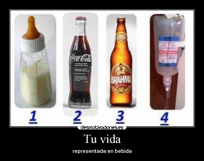 Tu vida - representada en bebida