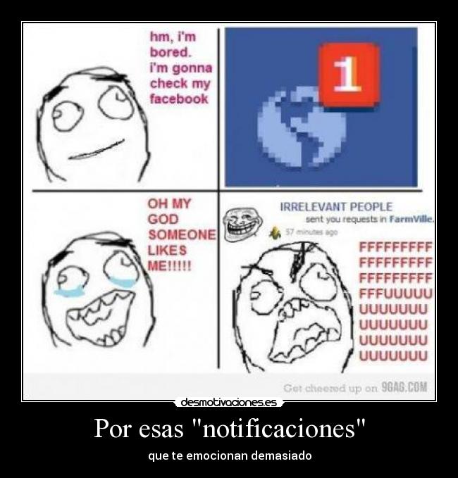 Por esas notificaciones - que te emocionan demasiado