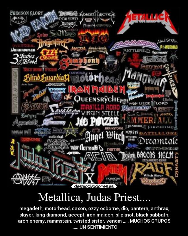 carteles metallica judas priest desmotivaciones