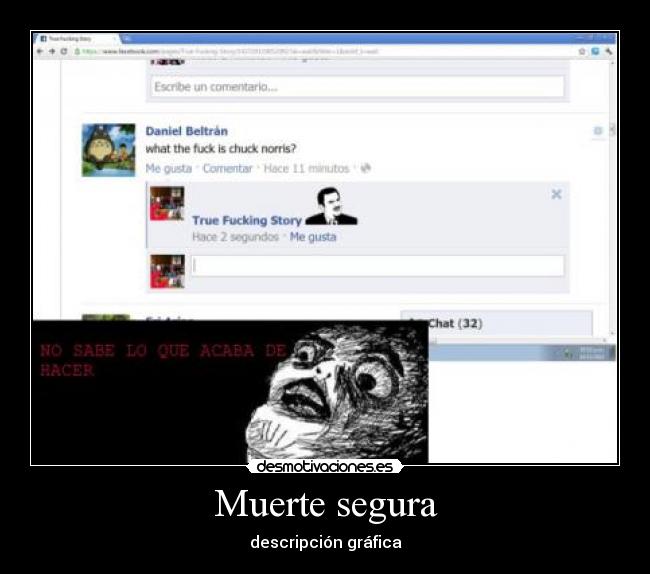 Muerte segura - descripción gráfica