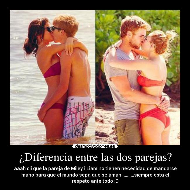 ¿Diferencia entre las dos parejas? -