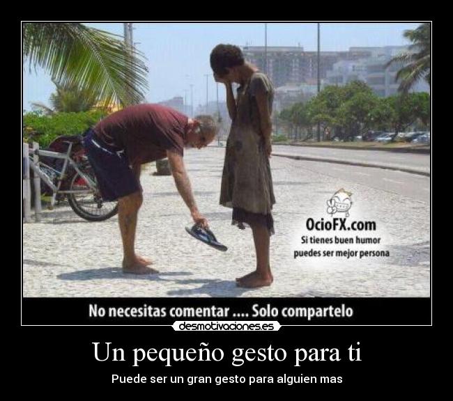 Un pequeño gesto para ti -