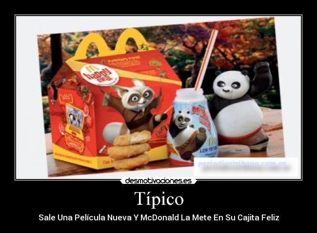 Típico - Sale Una Película Nueva Y McDonald La Mete En Su Cajita Feliz