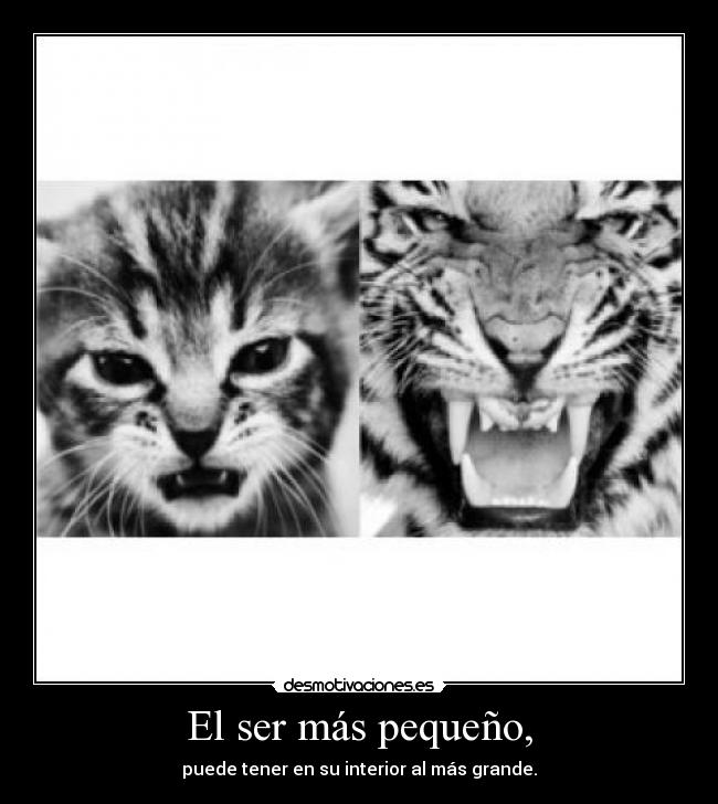 El ser más pequeño, -