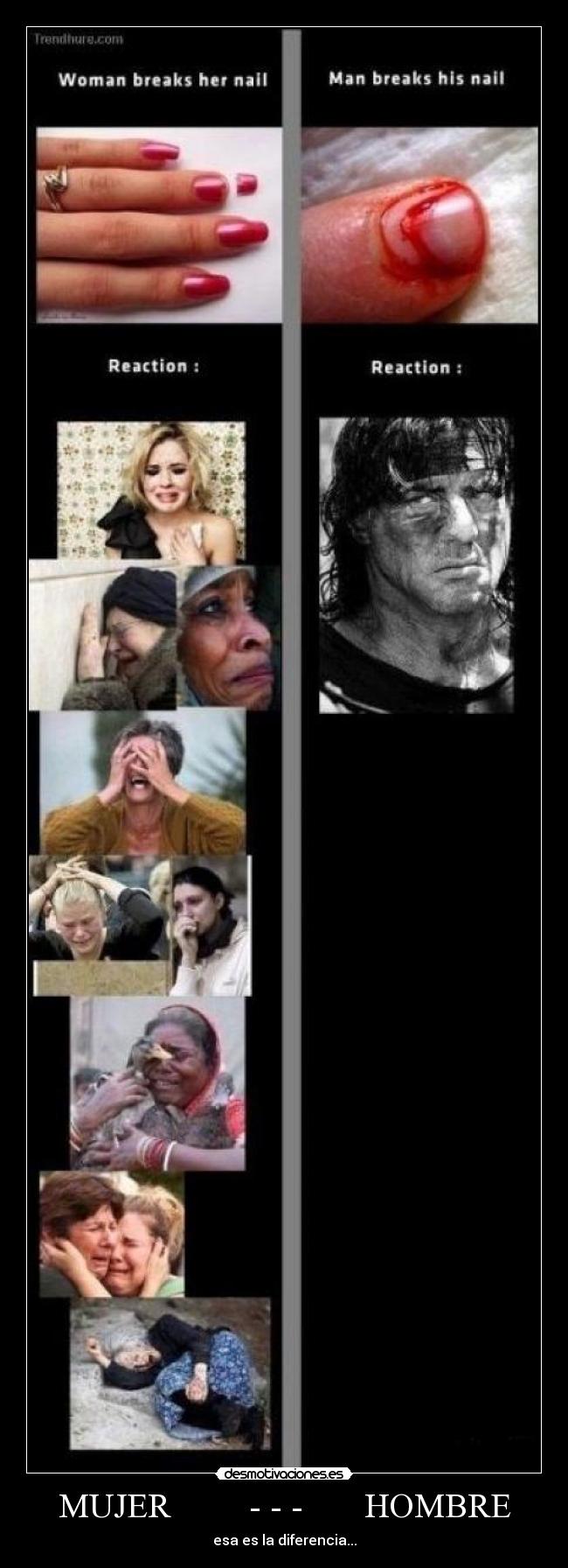 MUJER - - - HOMBRE - esa es la diferencia...