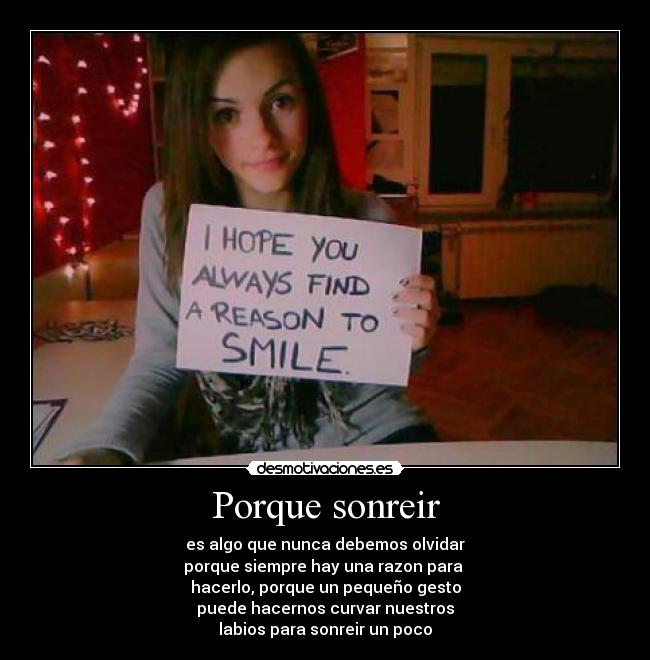 Porque sonreir -