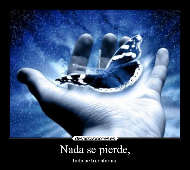 Nada se pierde, - 