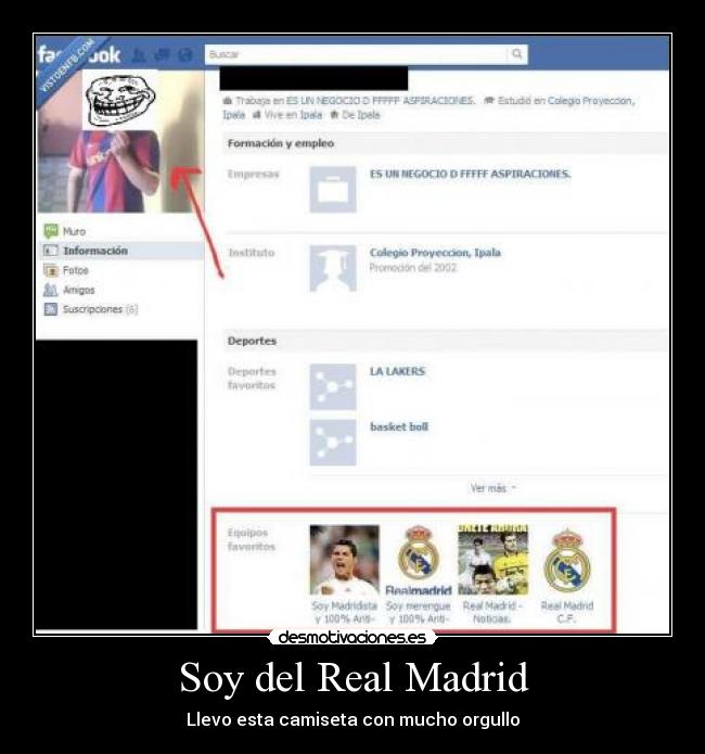 Soy del Real Madrid - Llevo esta camiseta con mucho orgullo