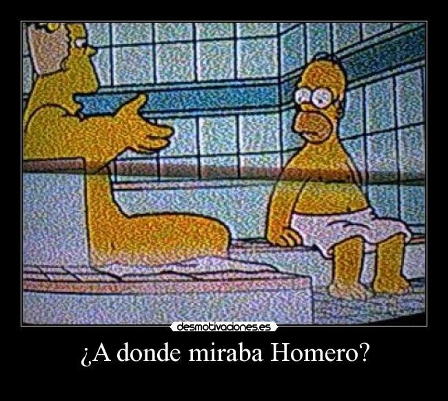 ¿A donde miraba Homero? -