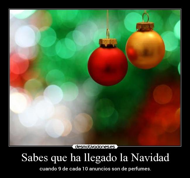 Sabes que ha llegado la Navidad - cuando 9 de cada 10 anuncios son de perfumes.