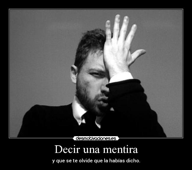 Decir una mentira -
