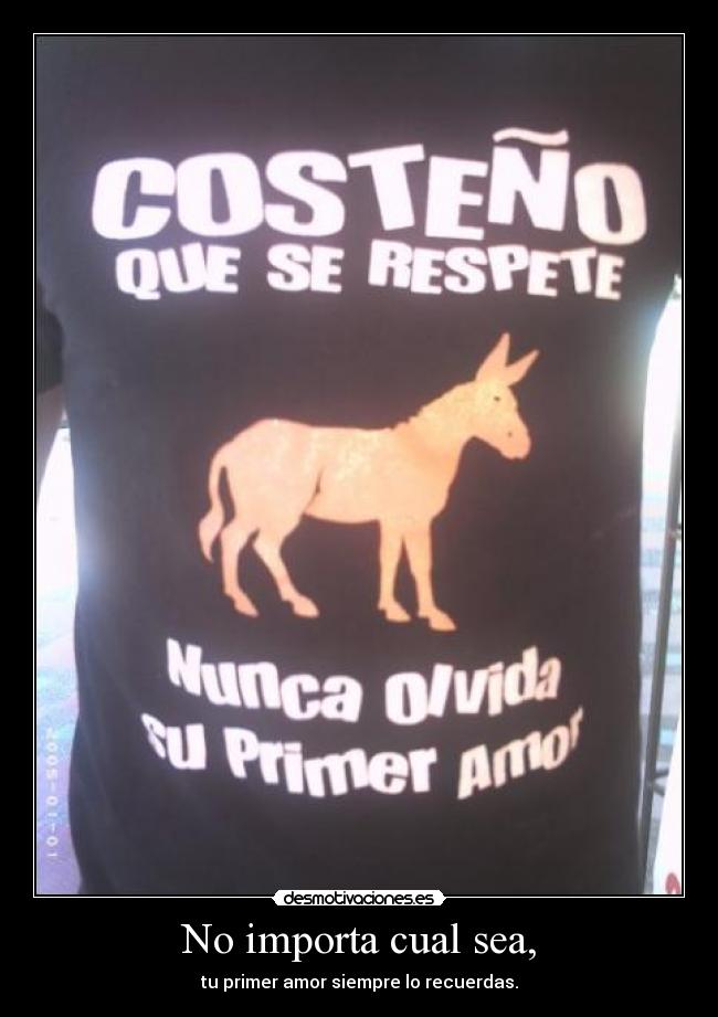 No importa cual sea, - tu primer amor siempre lo recuerdas.