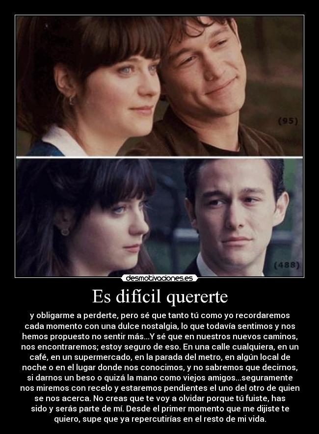 Es difícil quererte -