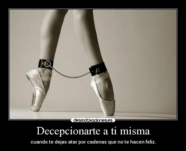 Decepcionarte a ti misma - 