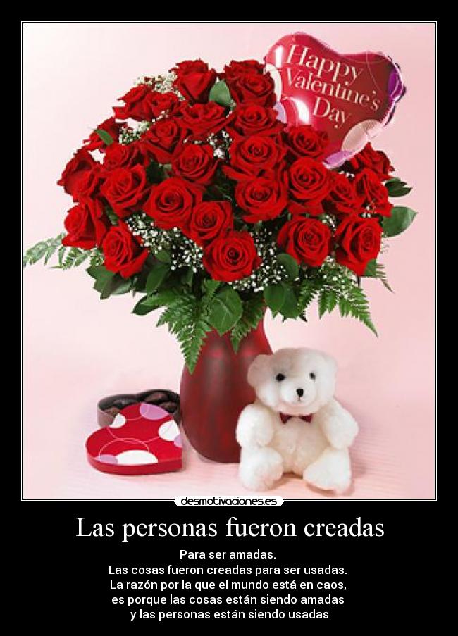 Las personas fueron creadas -