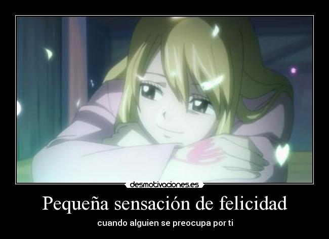 Pequeña sensación de felicidad -