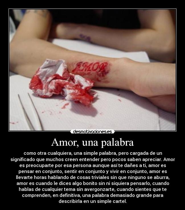 Amor, una palabra -