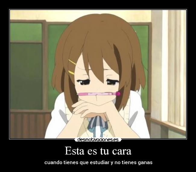 carteles estudiar anime desmotivaciones