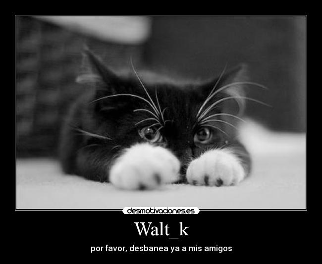 Walt_k - por favor, desbanea ya a mis amigos