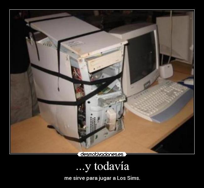 carteles ordenador jodio sims desmotivaciones