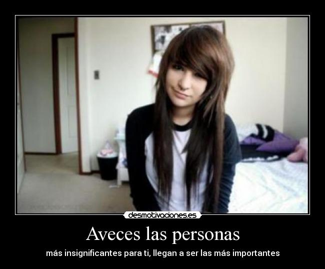 Aveces las personas -