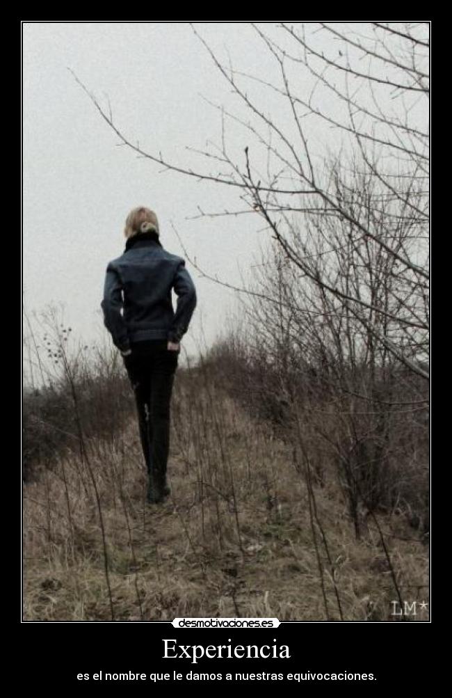 Experiencia - es el nombre que le damos a nuestras equivocaciones.