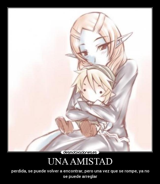 carteles amistad midna abrazada peluche link desmotivaciones