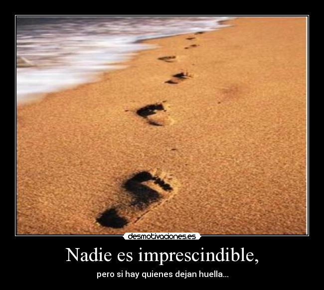 Nadie es imprescindible, -