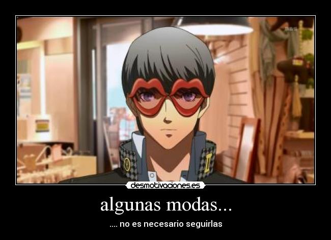 carteles anime ingo moda gafas desmotivaciones