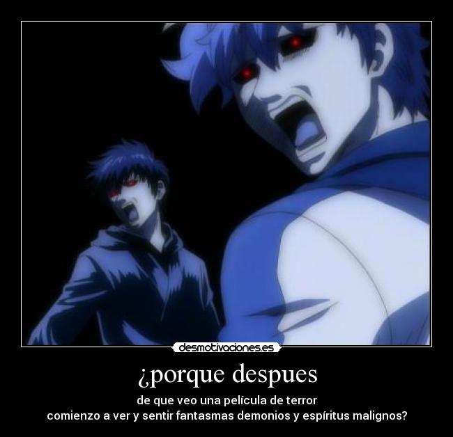 carteles anime gintama fantasmas terror espiritu desmotivaciones