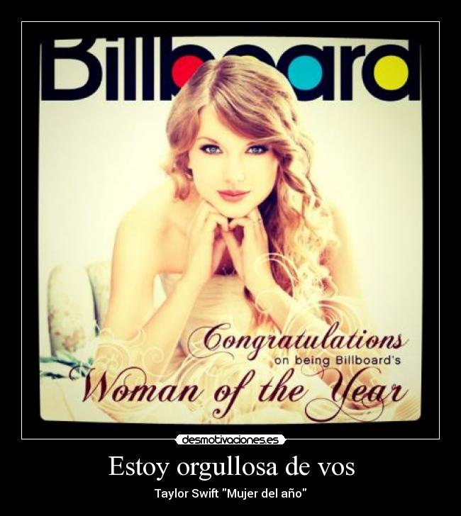 Estoy orgullosa de vos -