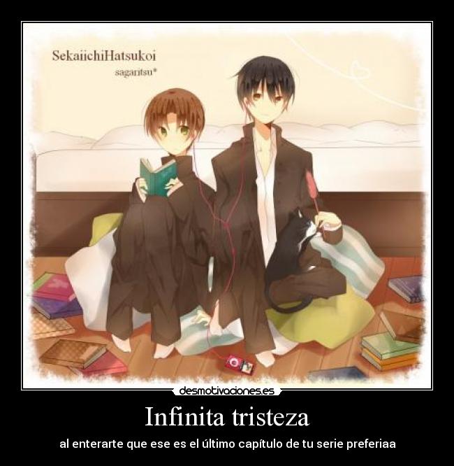 Infinita tristeza - al enterarte que ese es el último capítulo de tu serie preferiaa