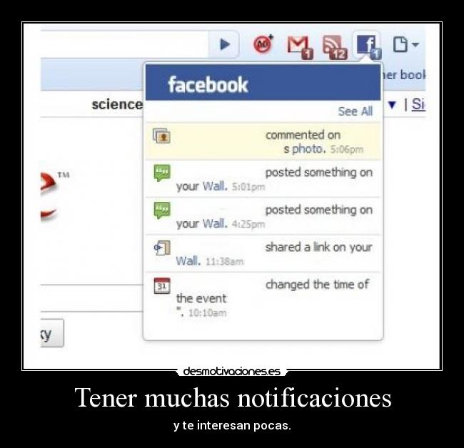 Tener muchas notificaciones - 