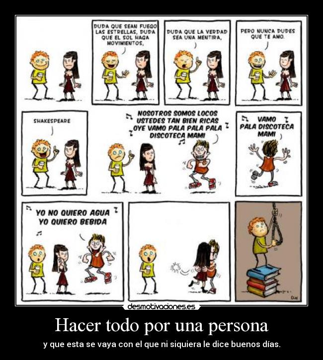 Hacer todo por una persona -