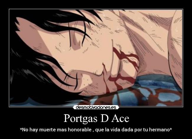 Portgas D Ace - *No hay muerte mas honorable , que la vida dada por tu hermano*