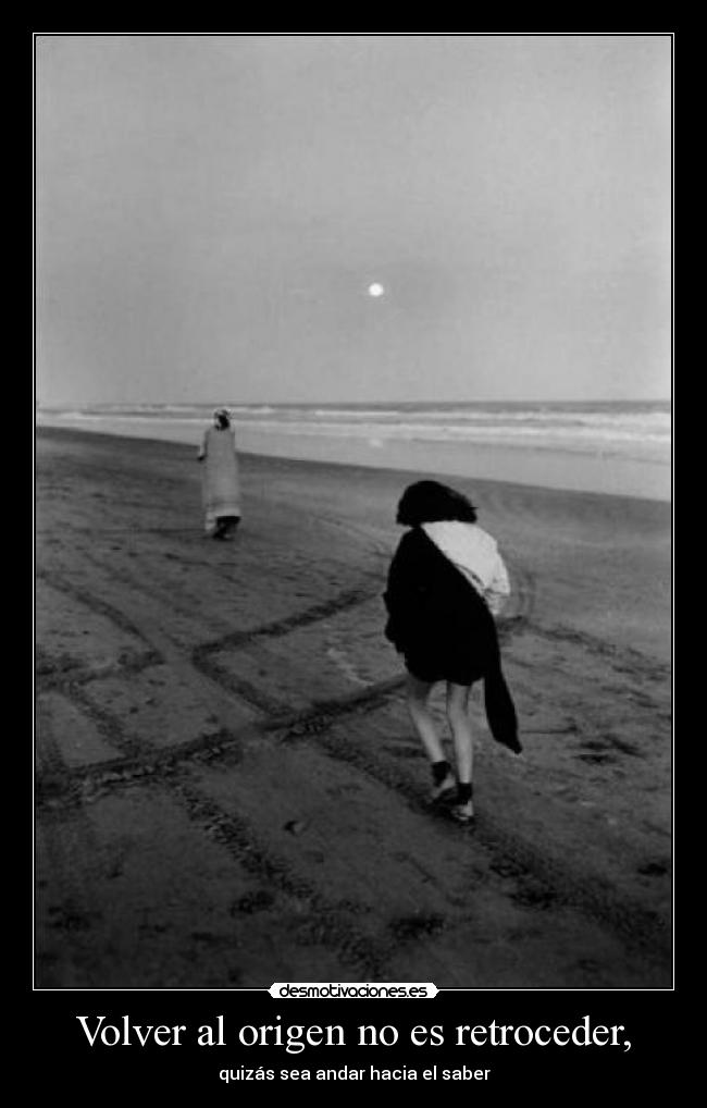 carteles volver origen retroceder quizas sea andar hacia saber desmotivaciones