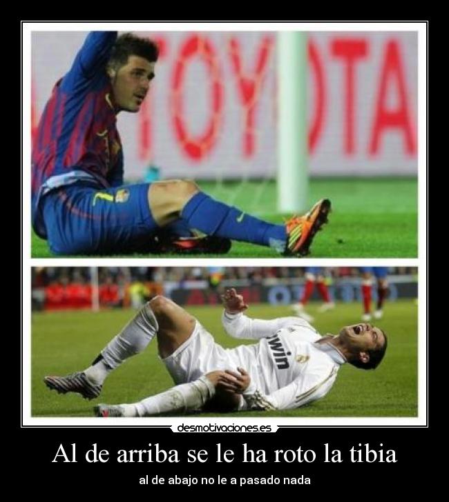 Al de arriba se le ha roto la tibia -