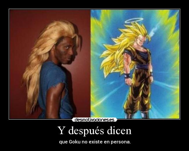 carteles despues dicen goku tuky parece igualito desmotivaciones